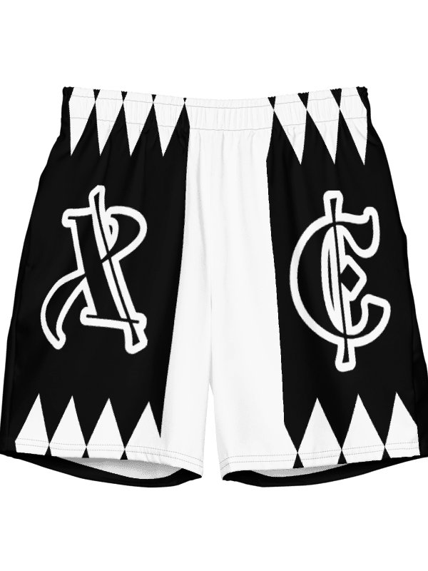 XPRESSIVE @ CAPACITY BLKOUT/WHITE ..XC OR YOUR INITIALS! SWIM TRUNK SHORTS product image (1)