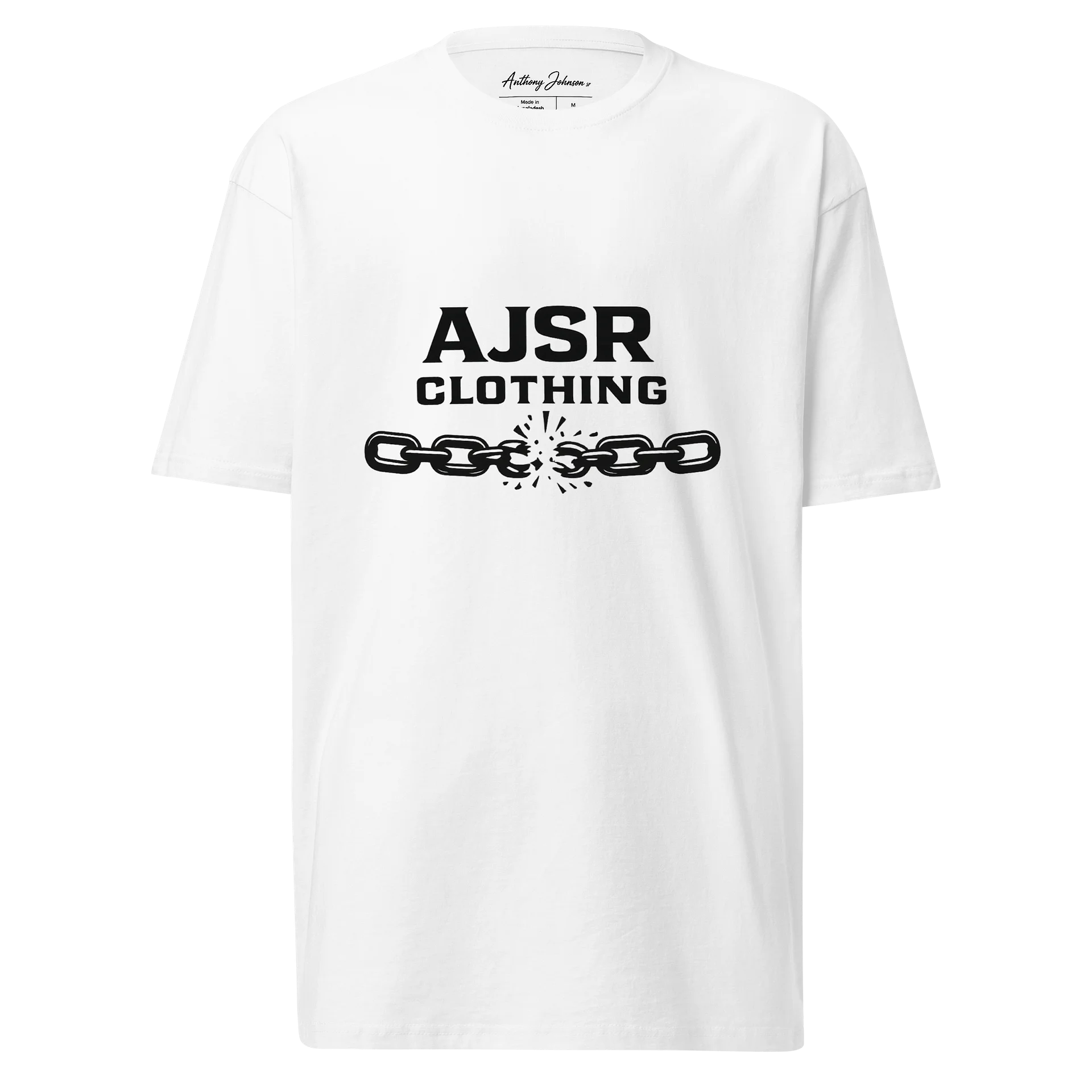 AJSR Clothing Broken Chains Tee – White product image (1)
