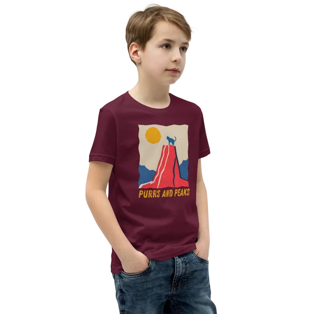 Purrs and Peaks - Youth Climbing T-shirt product image (30)