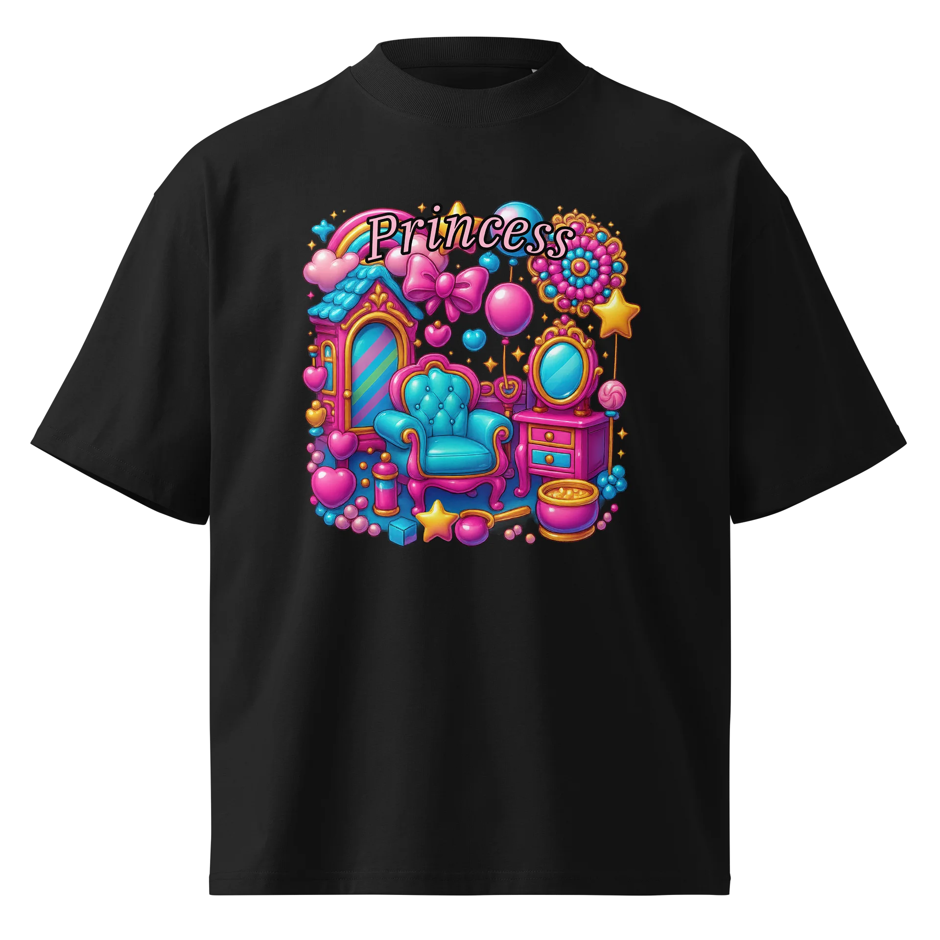 Princess - Dollhouse Color Burst - Stanley/Stella Unisex Organic Oversized T-Shirt SATU020 product image (2)