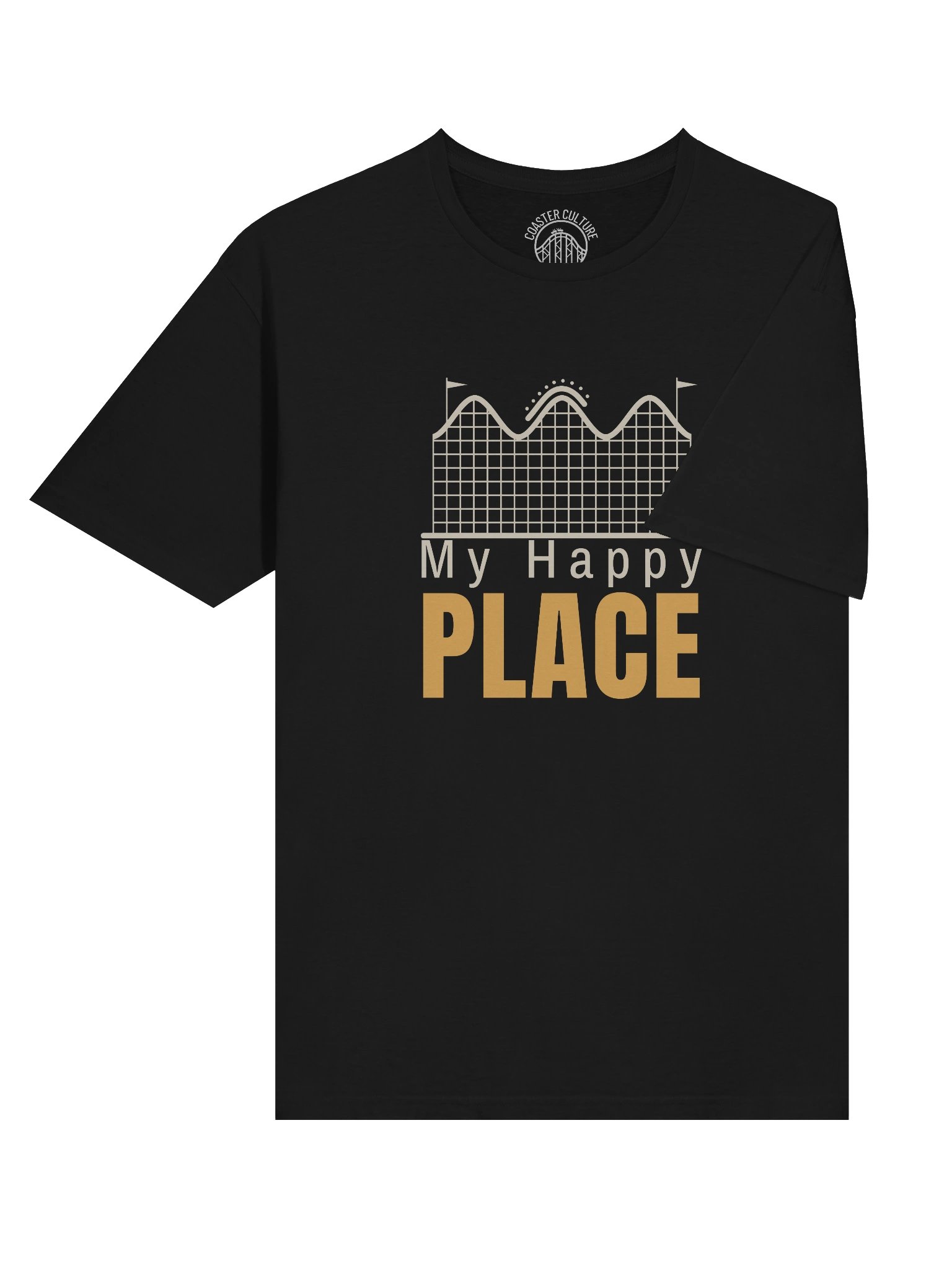 My Happy Place Roller Coaster T‑Shirt – Theme Park Lover Tee, Coaster Enthusiast Gift, Amusement Park Aesthetic Shirt product image (4)