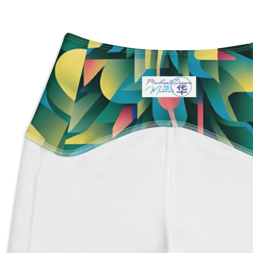 Abstract Lithographic Pattern Design Leggings with pockets - V8 product image (7)