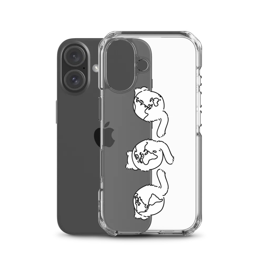 Planet Manul Trio - Clear iPhone Case product image (2)
