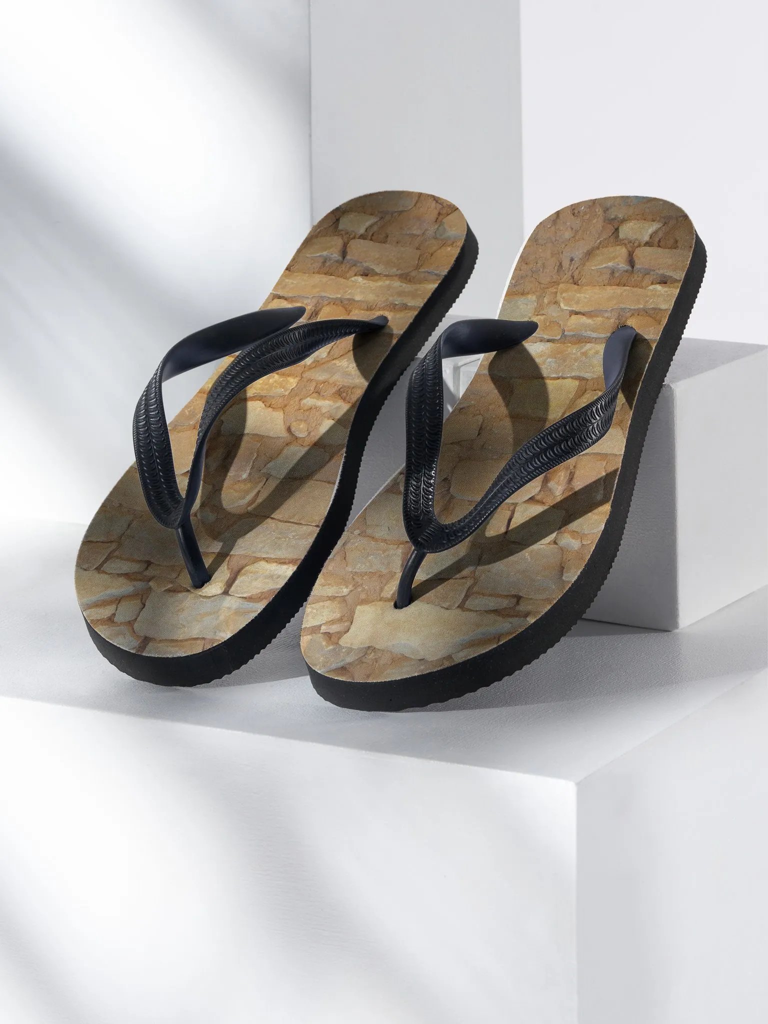 "Choco" Stone Wall Artistic Flip-Flops product image (1)