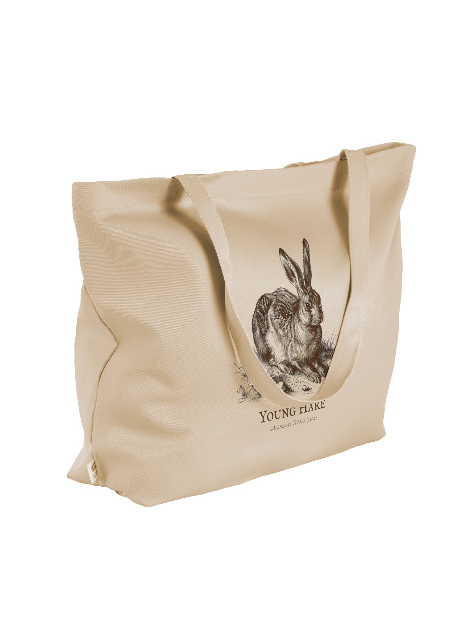 "Young Hare" Cotton Tote Bag – Artistic Wildlife Eco-Friendly Shopping Bag product image (3)