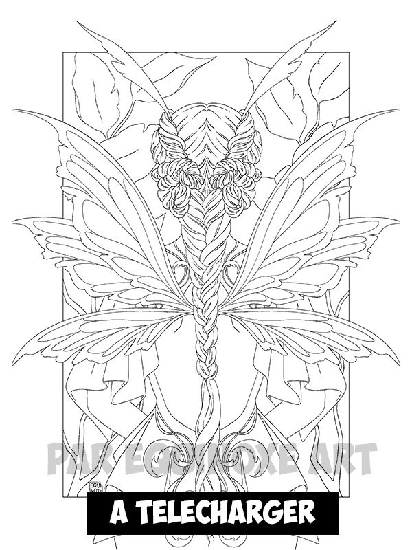 Planche de Coloriage Numérique Fée de dos product image (1)