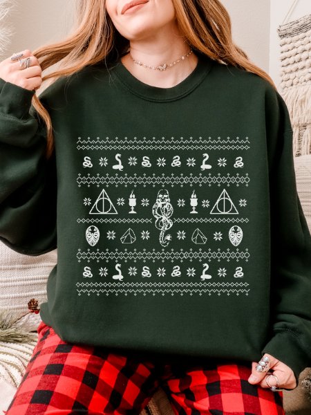 Dark Magical Arts Ugly Christmas Sweater Cozy Minimalist Sweatshirt product image (1)