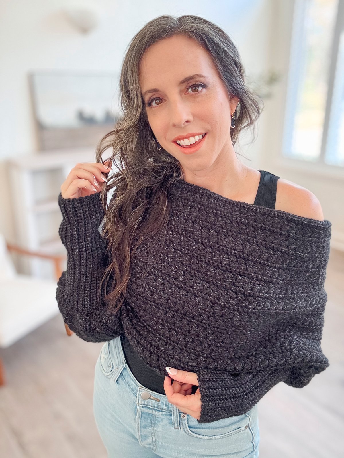 Winter Wheat Sweater Scarf Crochet Pattern (XS-5X) product image (1)