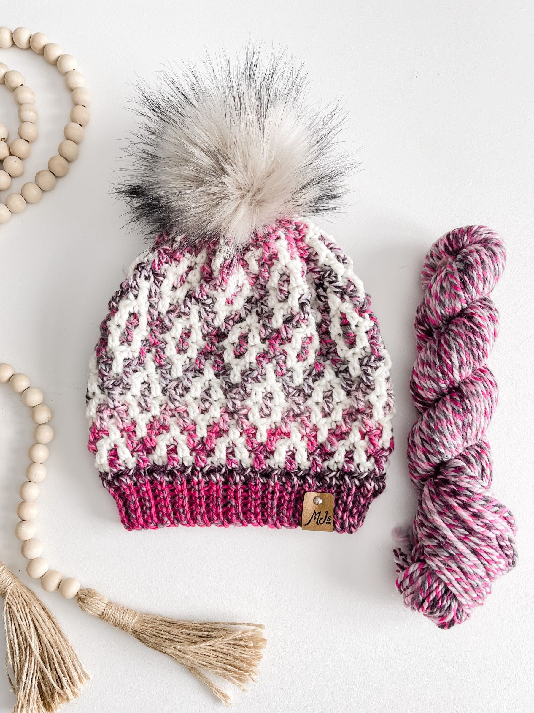 Bulky Mosaic Beanie Crochet Pattern product image (6)