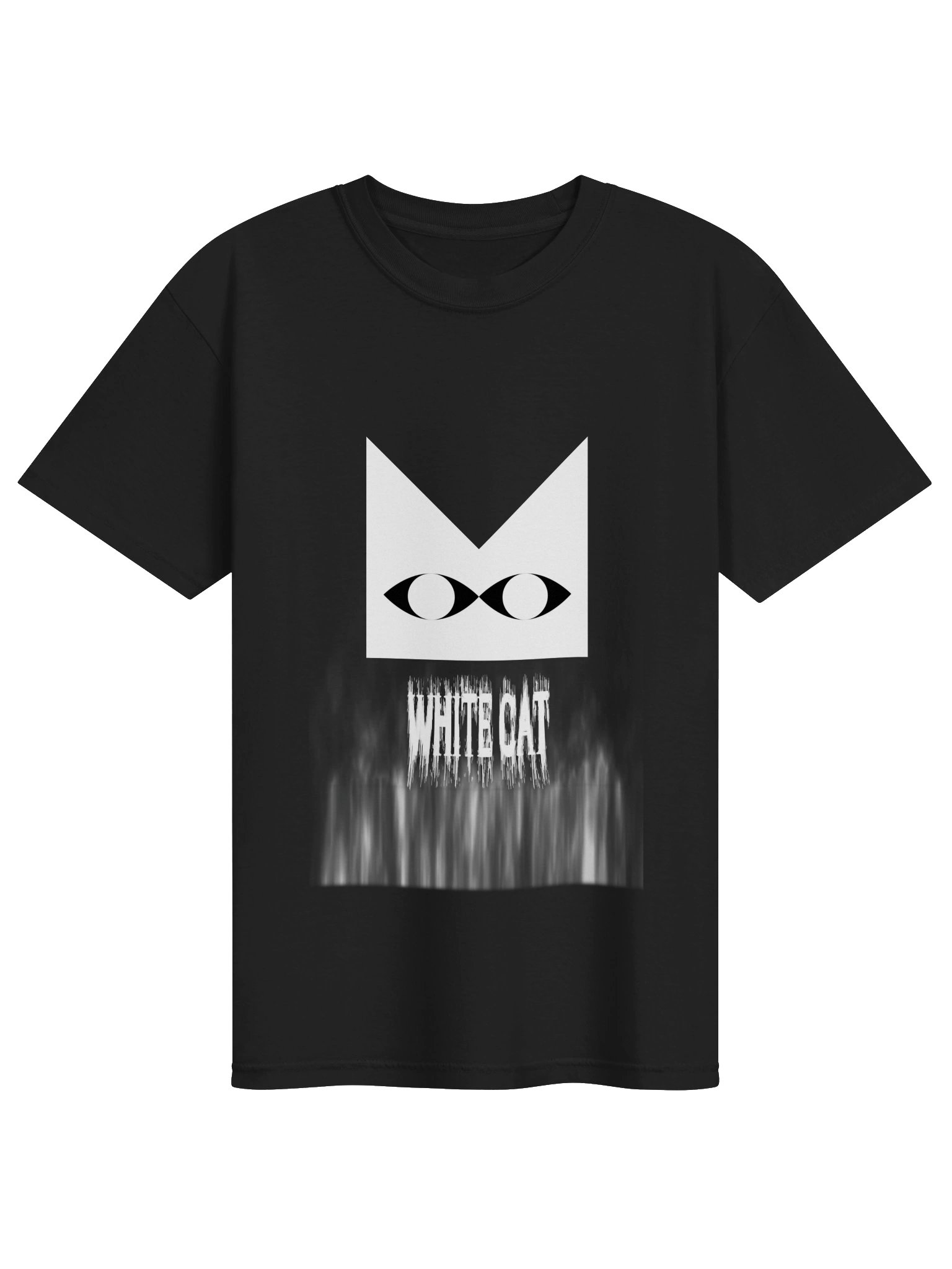 White cat T-shirt product image (1)
