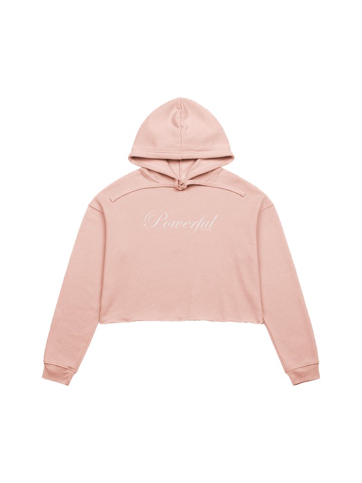 Powerfully Cursive Cropped Hoodie product image (1)