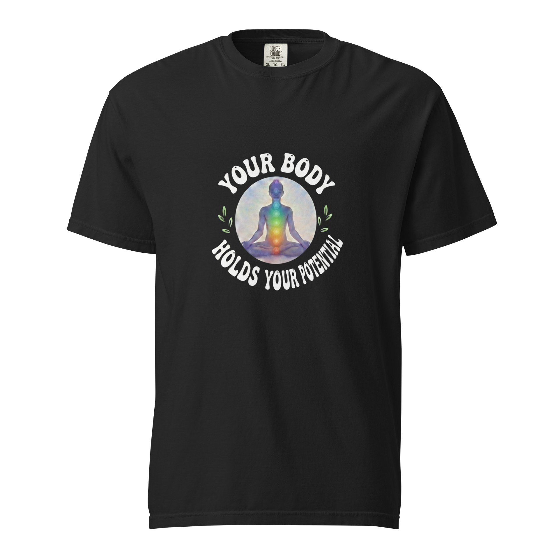 “Your Body Holds Your Potential” Black T-Shirt product image (1)