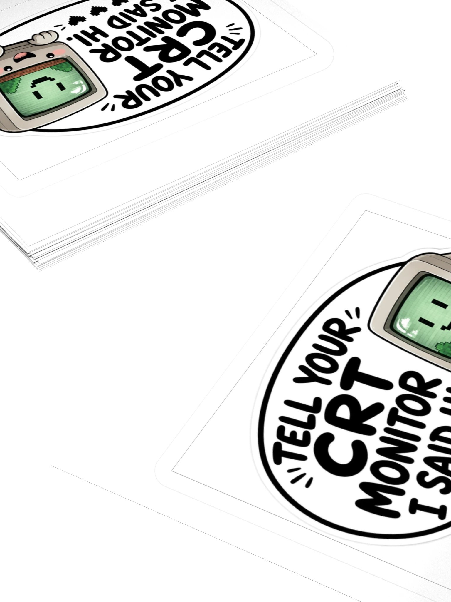 Tell Your CRT Monitor I Said Hi Kiss Cut Sticker product image (4)