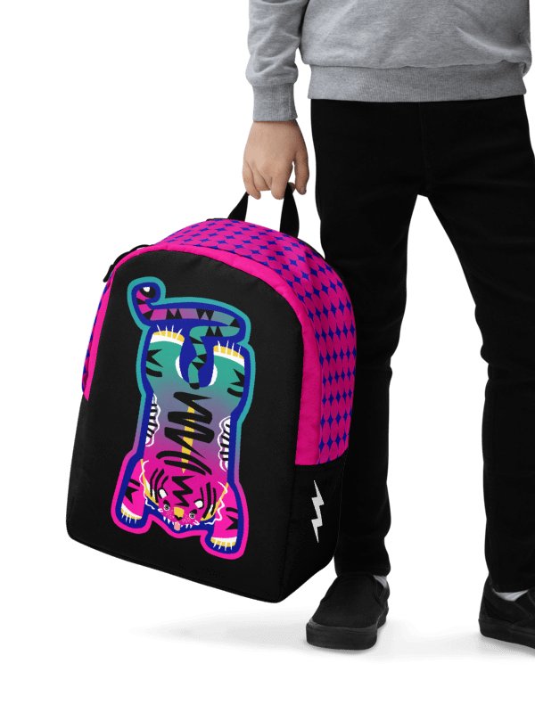 Pink and Black Tiger Backpack product image (5)