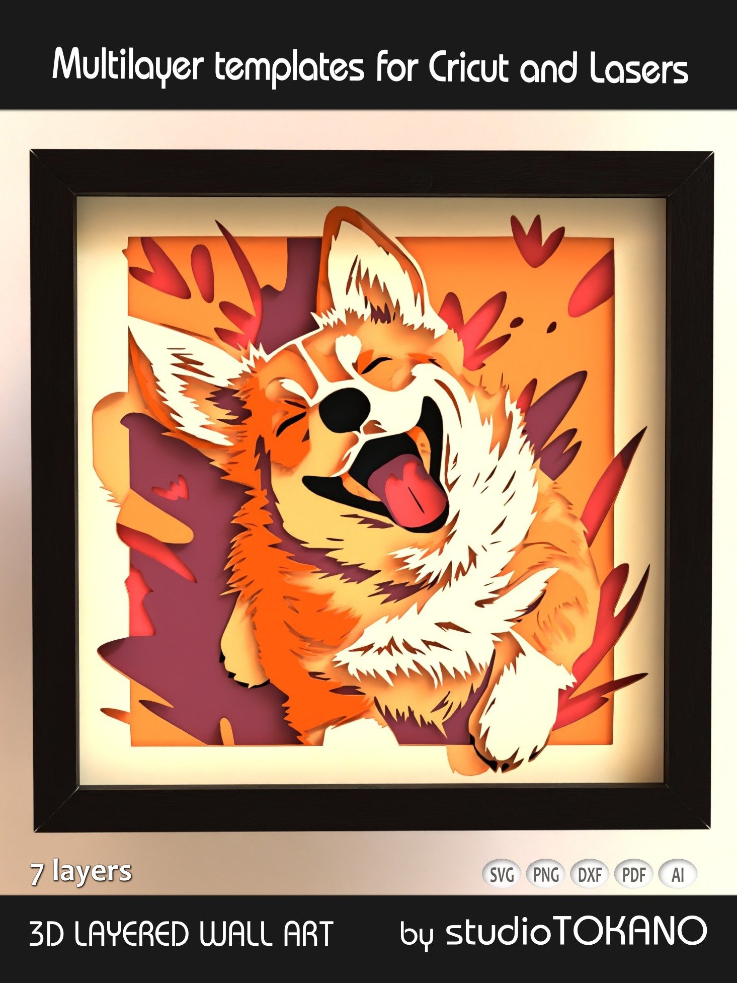Corgi 3D layered dog svg for Cricut product image (1)