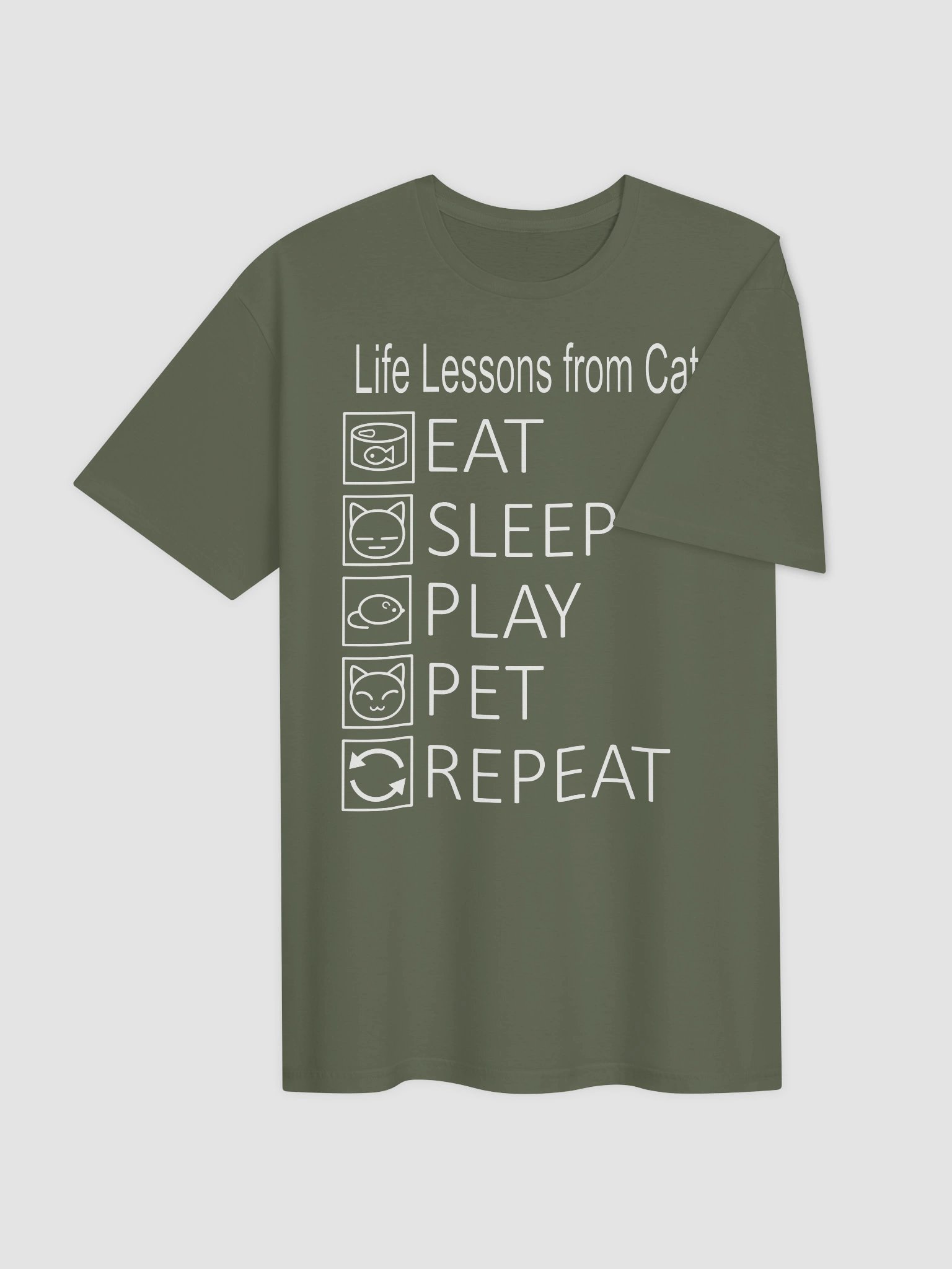 Cat's Moods (White Print) - Unisex Adult Super Soft Lightweight T-shirt product image (15)