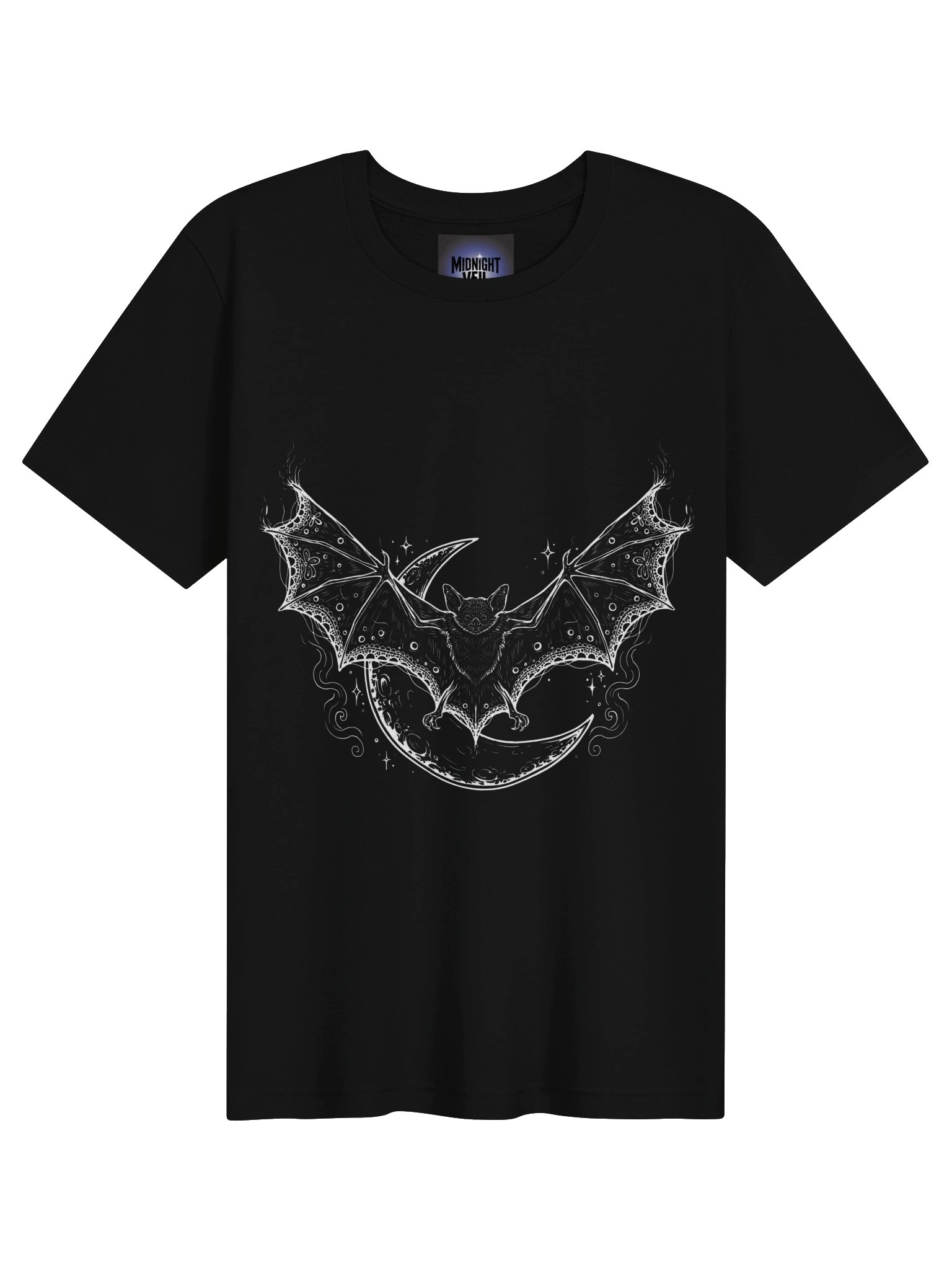 Ornate White Bat Graphic Tee product image (1)