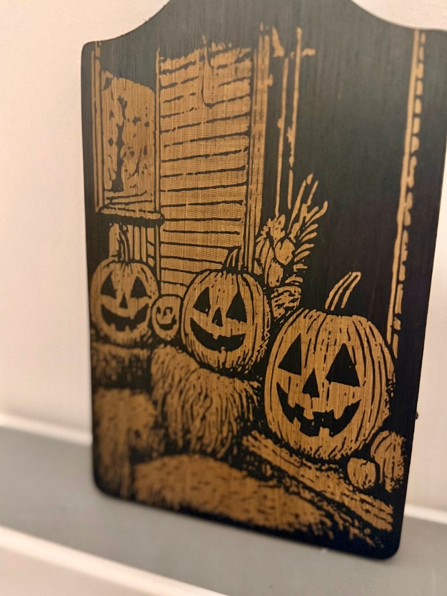 Vintage Jack-O’-Lantern Halloween Wood Paddle Sign product image (4)