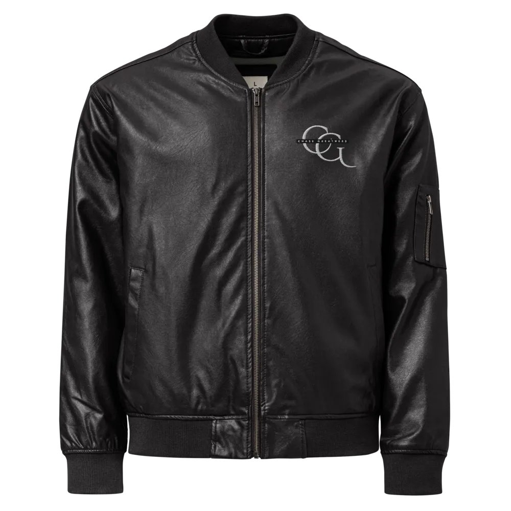 CG Faux Leather Bomber Jacket product image (1)