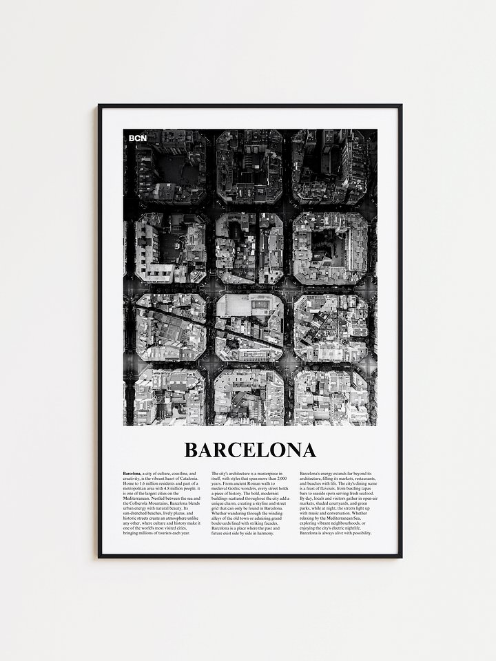 Barcelona 04 Newspaper Poster | Framed product image (1)