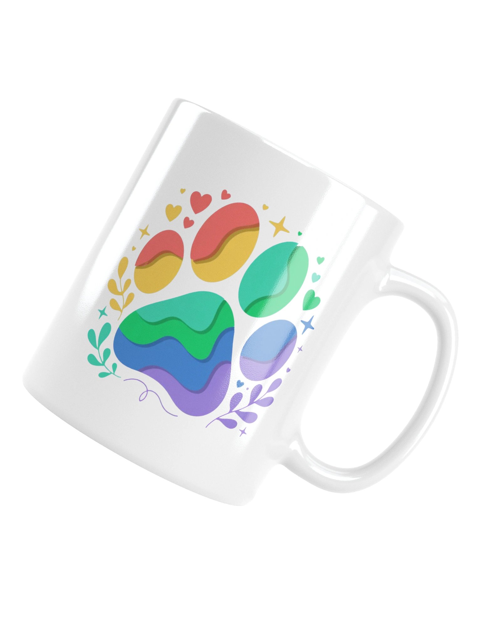 Rainbow Paw Print Coffee Mug product image (17)