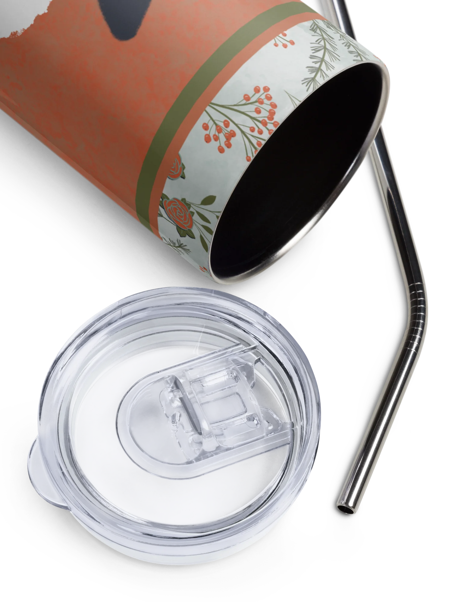 “Snowman Hello” 20-Ounce Stainless Steel Tumbler with Straw product image (9)