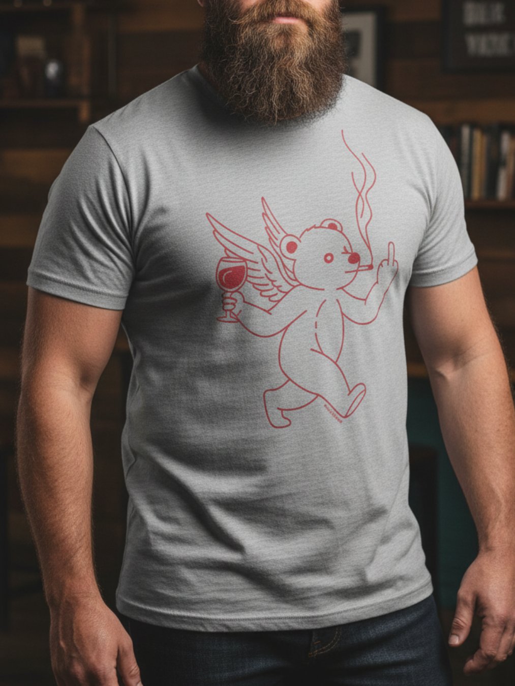 Cupid Bear Doesn't Care T-Shirt product image (2)