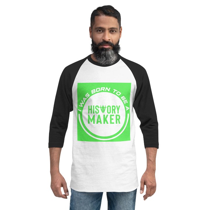 I Was Born to Be A White Raglan product image (2)