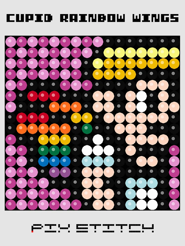 Cupid Rainbow Wings Pixel Art product image (1)