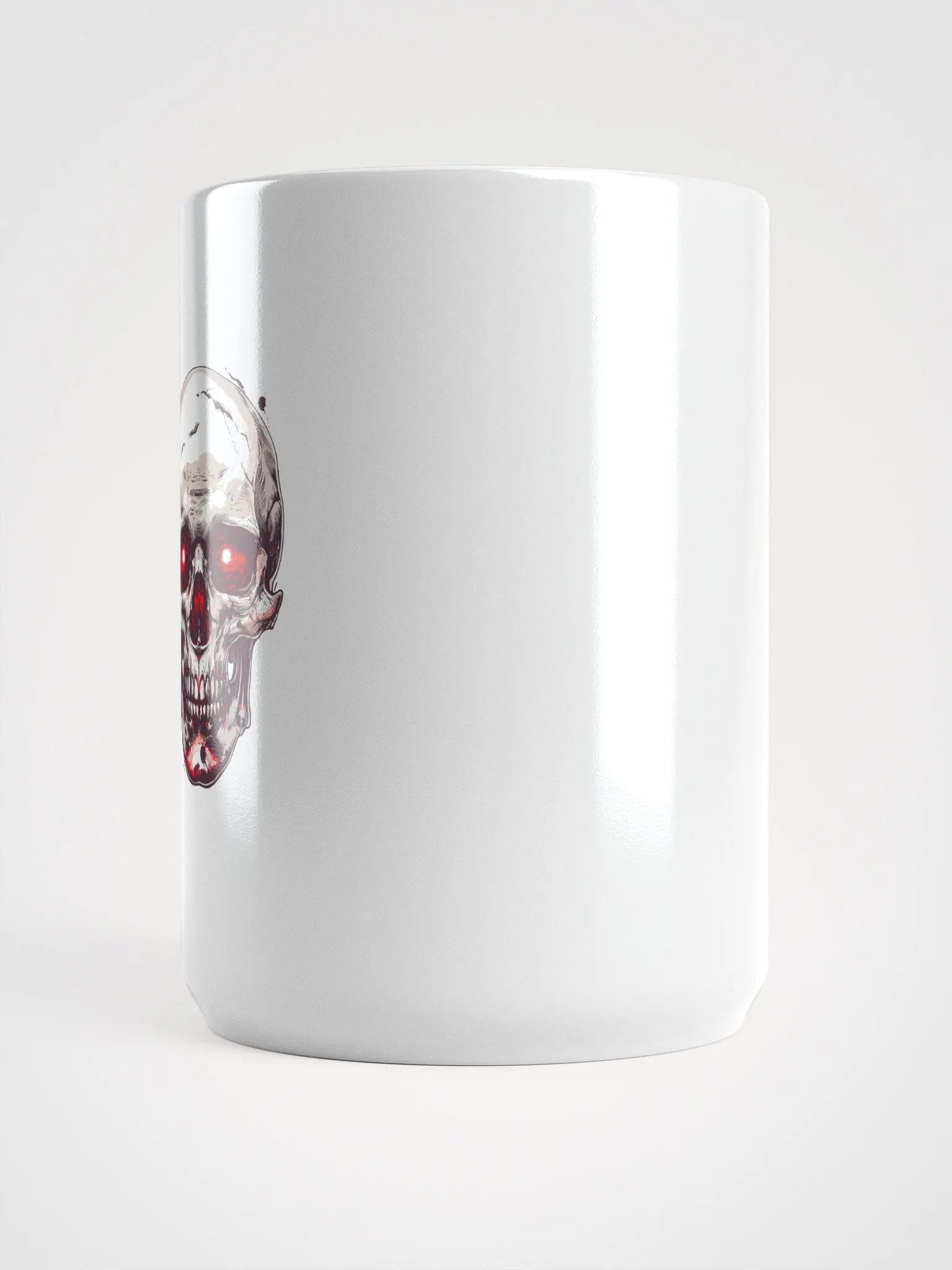 Glowing Skull White Glossy Mug product image (6)