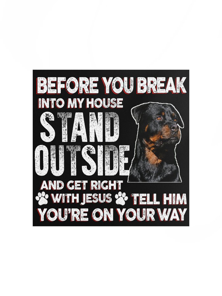 Rottweiler Warning Poster product image (2)