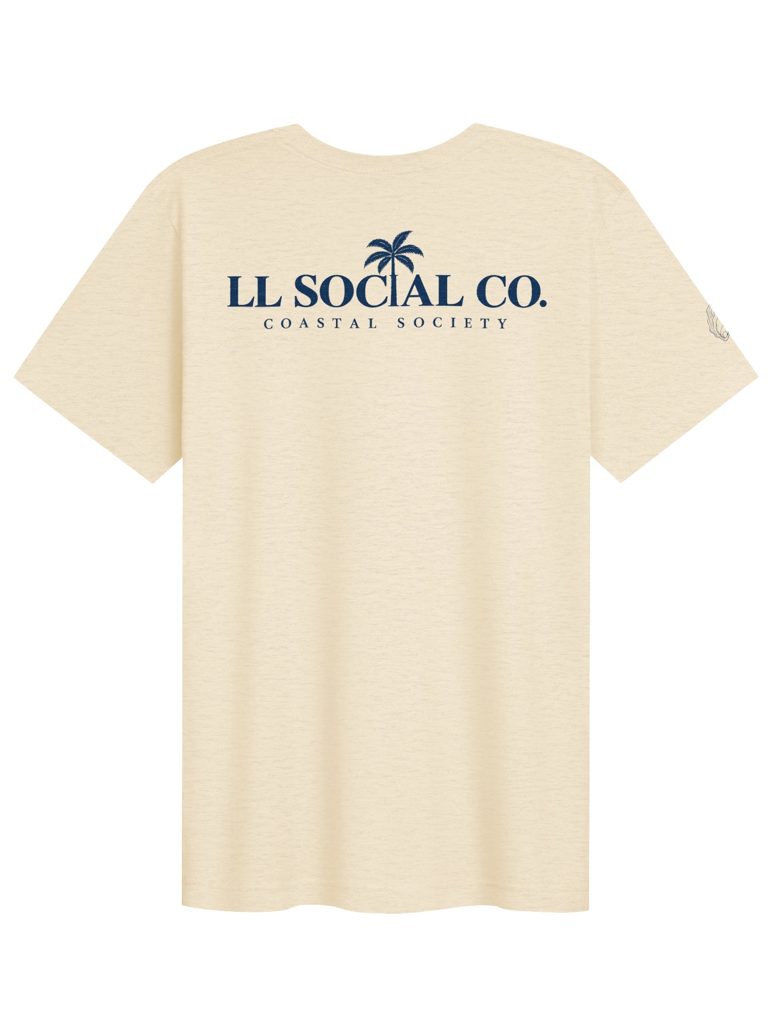 LL Social Co. Coastal Society Essential Tee — Oyster | Navy product image (18)