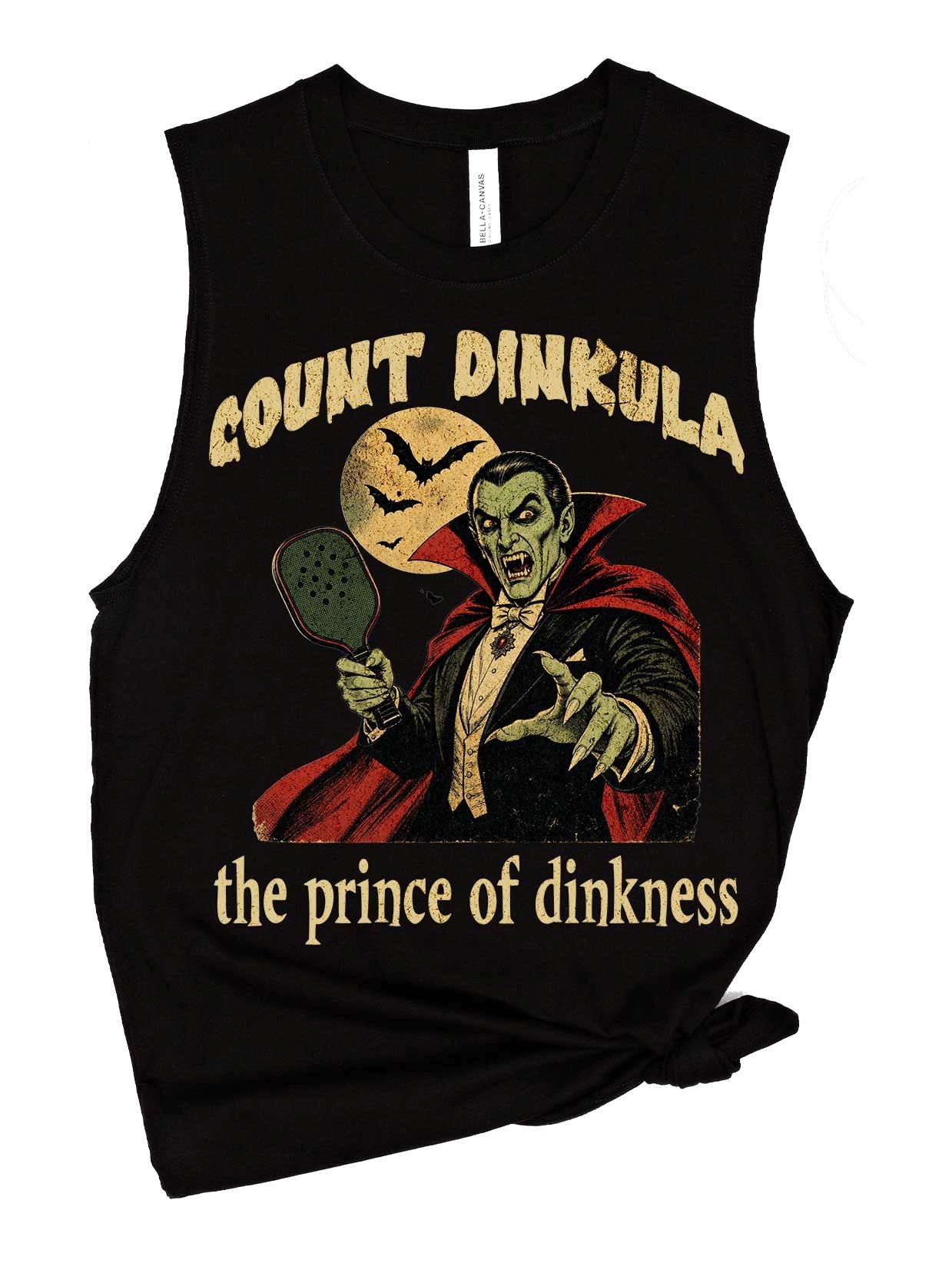 Count Dinkula Halloween Pickleball Tank Top Funny Vampire Gift for Players product image (1)