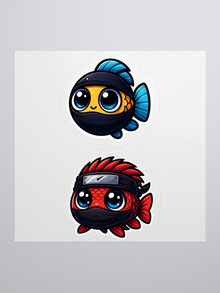 Ninja Fish Kiss Cut Stickers product image (2)