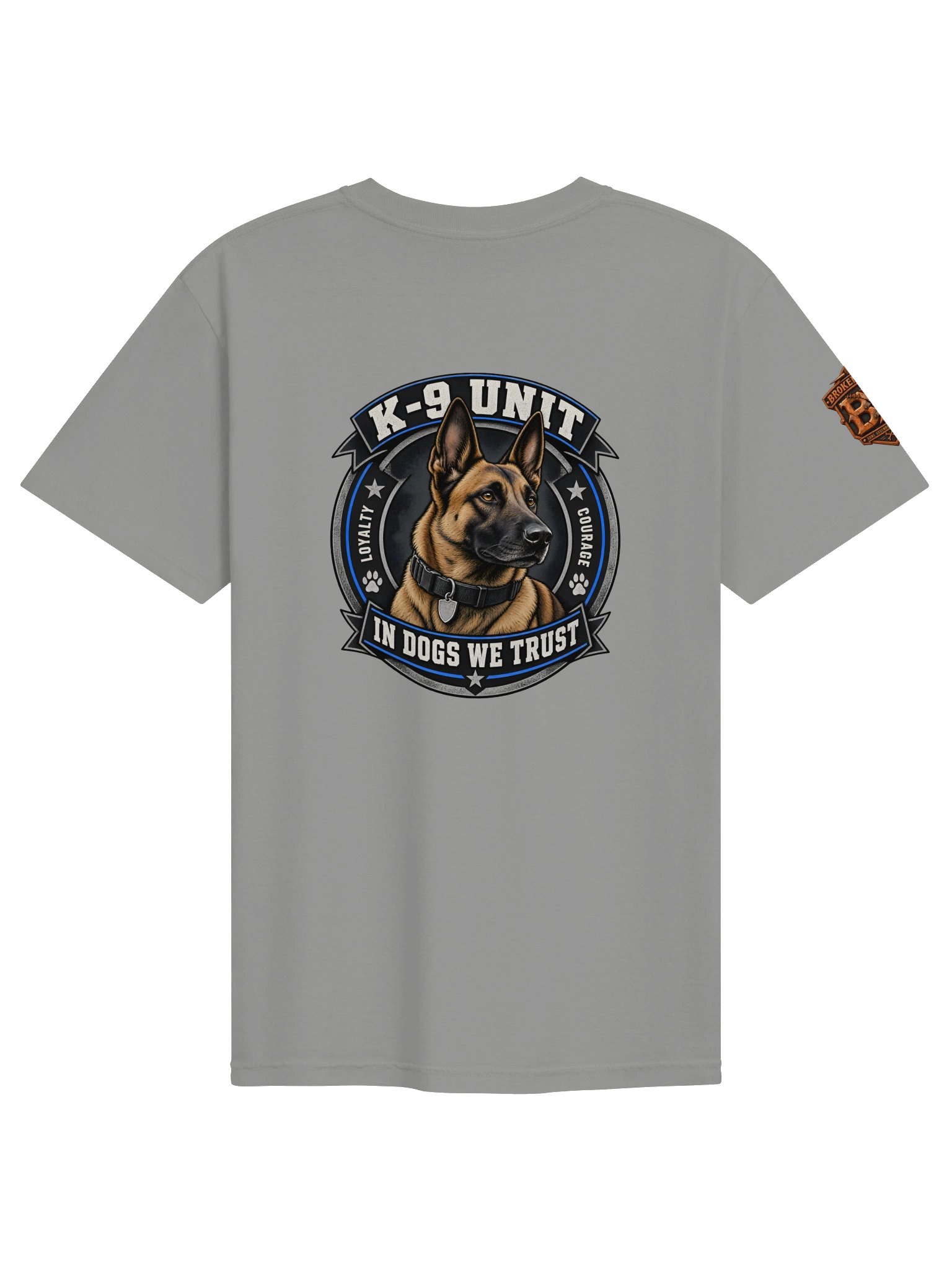 K9 Police Dog Shirt — In Dogs We Trust German Shepherd Tactical Tee | Flat Out Broken™ product image (3)