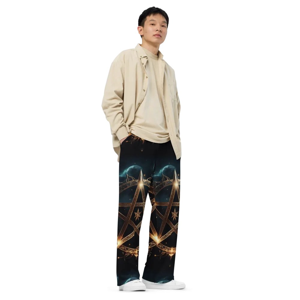 Black & Gold Symbology Lounge Pants product image (2)