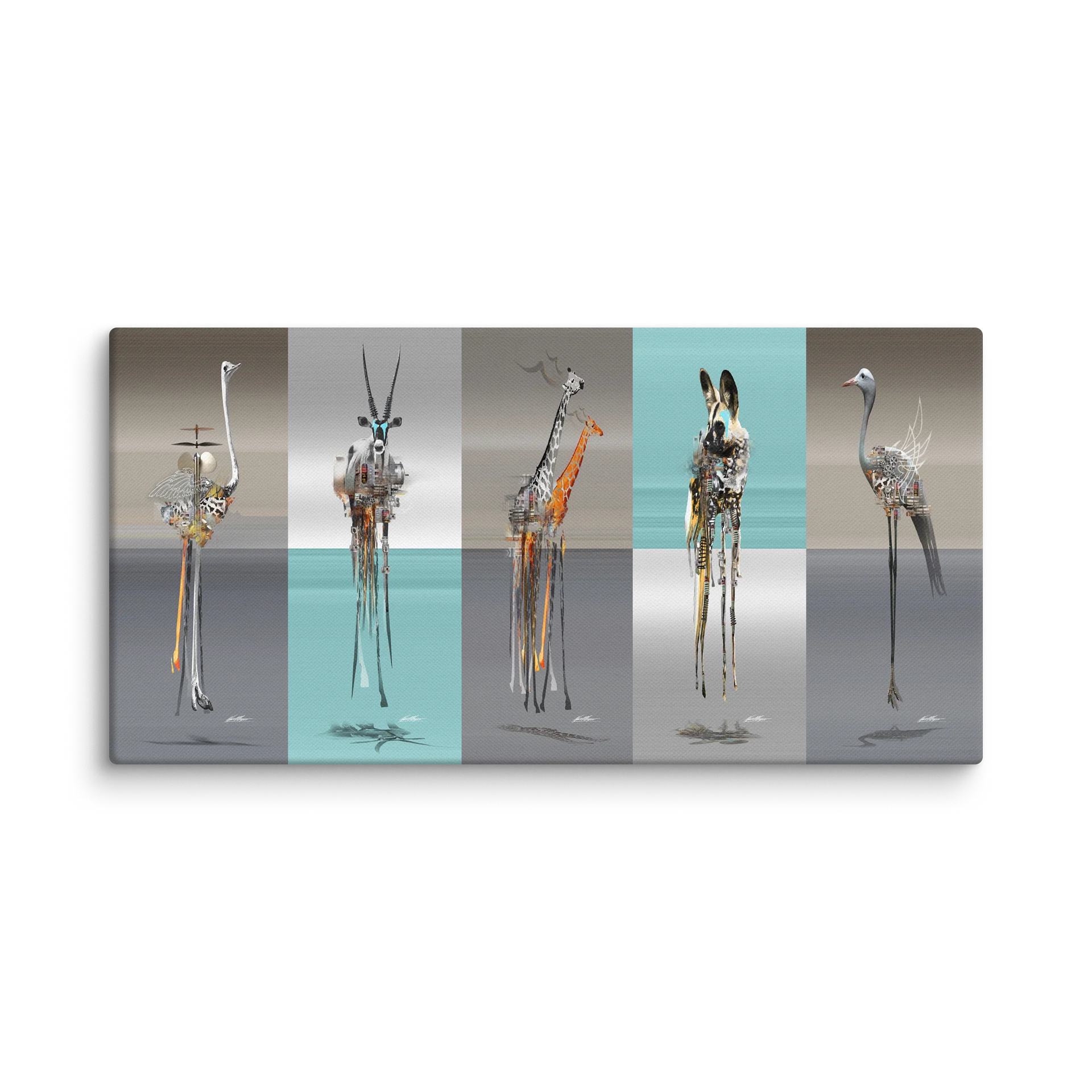 The Savanna Assembly: Collective Fine Art Canvas | 1:2 Panoramic product image (1)
