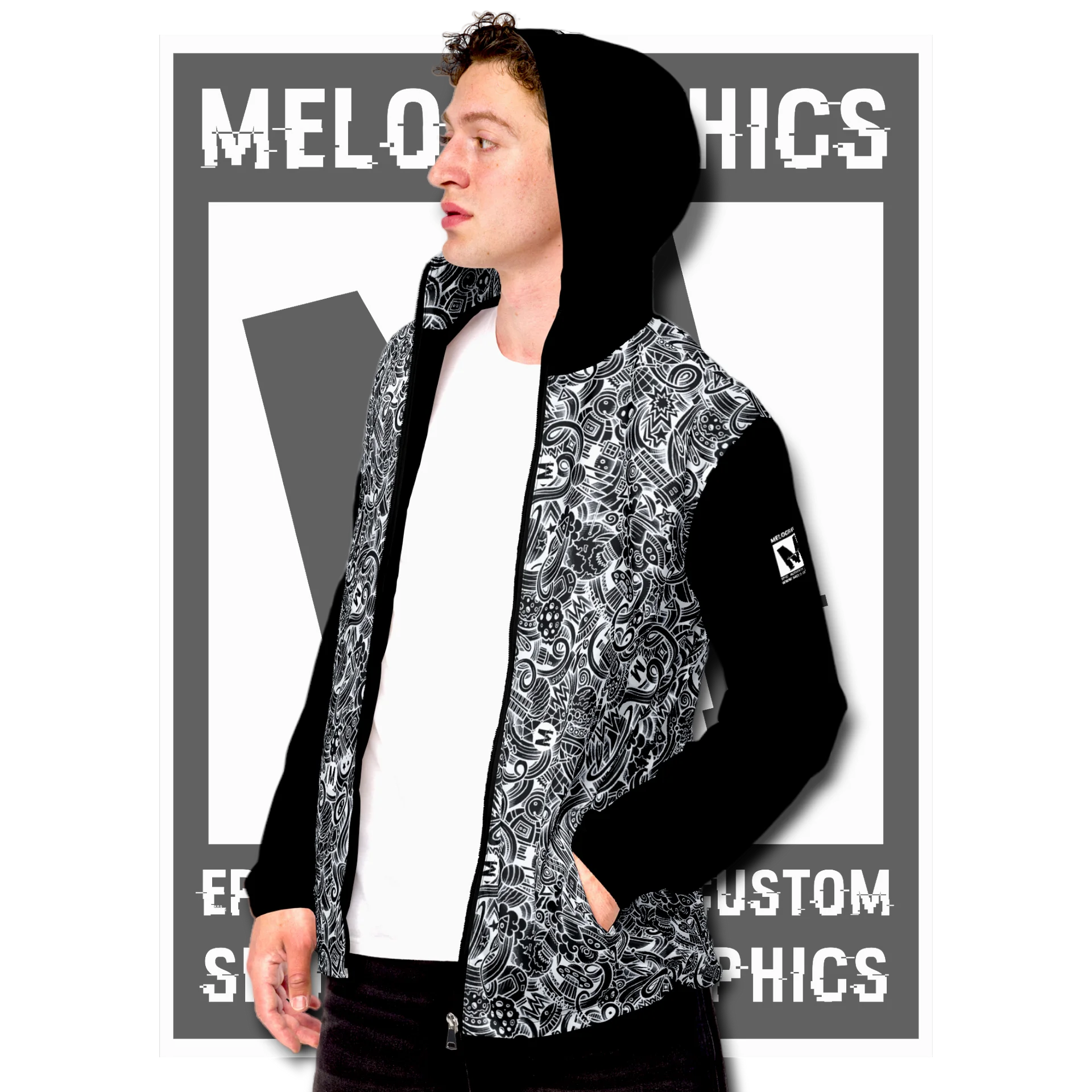 Dark Space Scribble - Ultimate Windbreaker Jacket | #MadeByMELO product image (1)