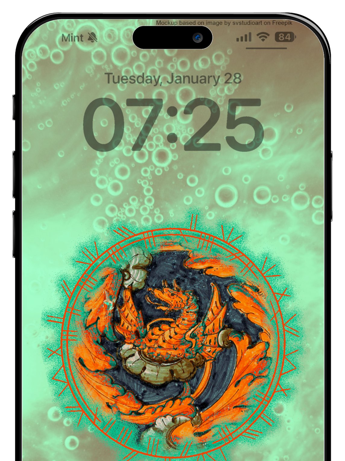Copper Dragon Phone Wallpaper product image (1)