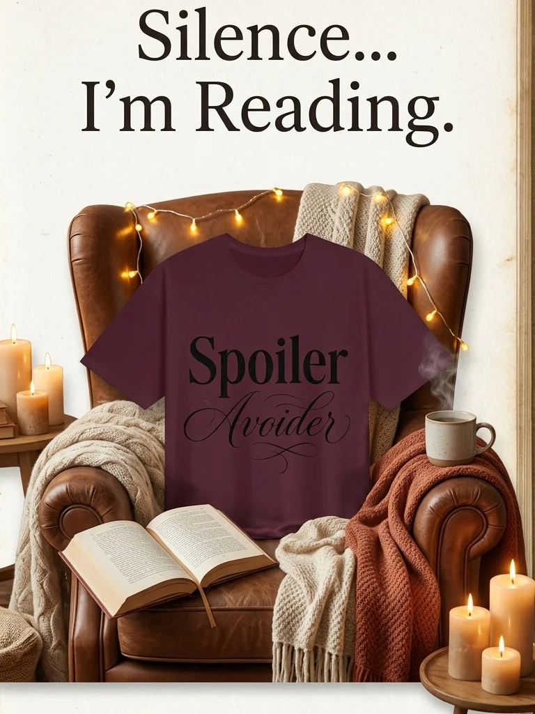 "Spoiler Avoider" Premium Literary T-Shirt – Dark Academia & BookTok Edition product image (4)