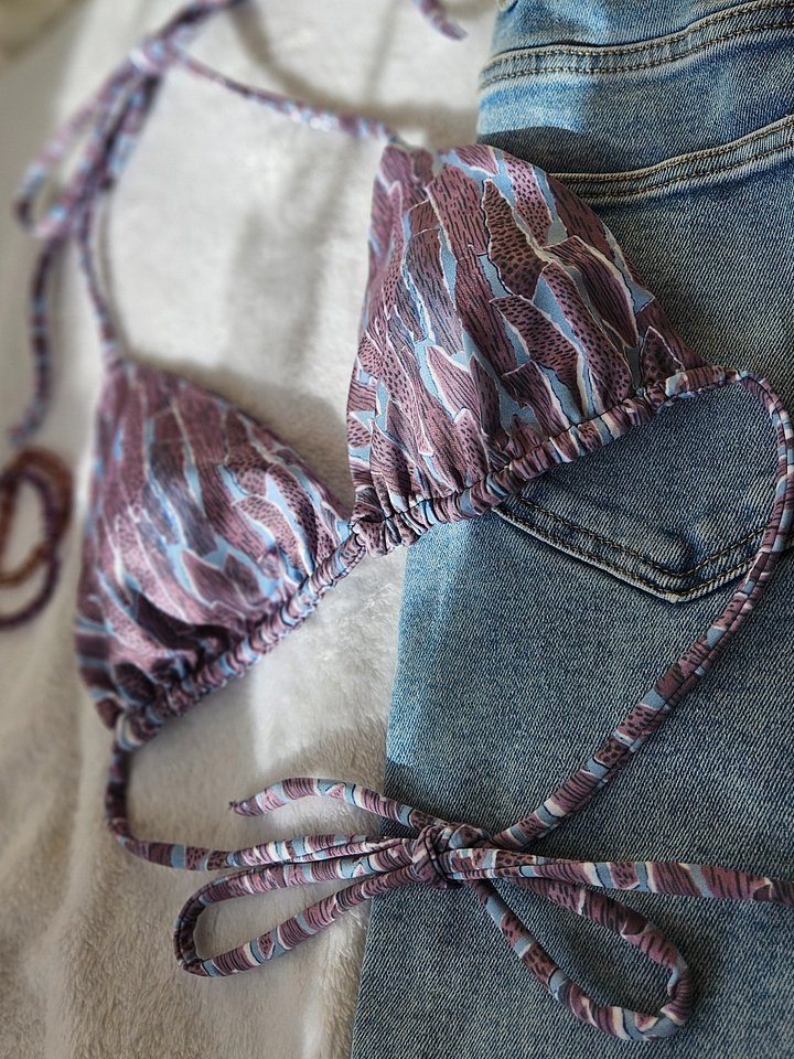 "Wild Purple" Print Bikini Top product image (2)