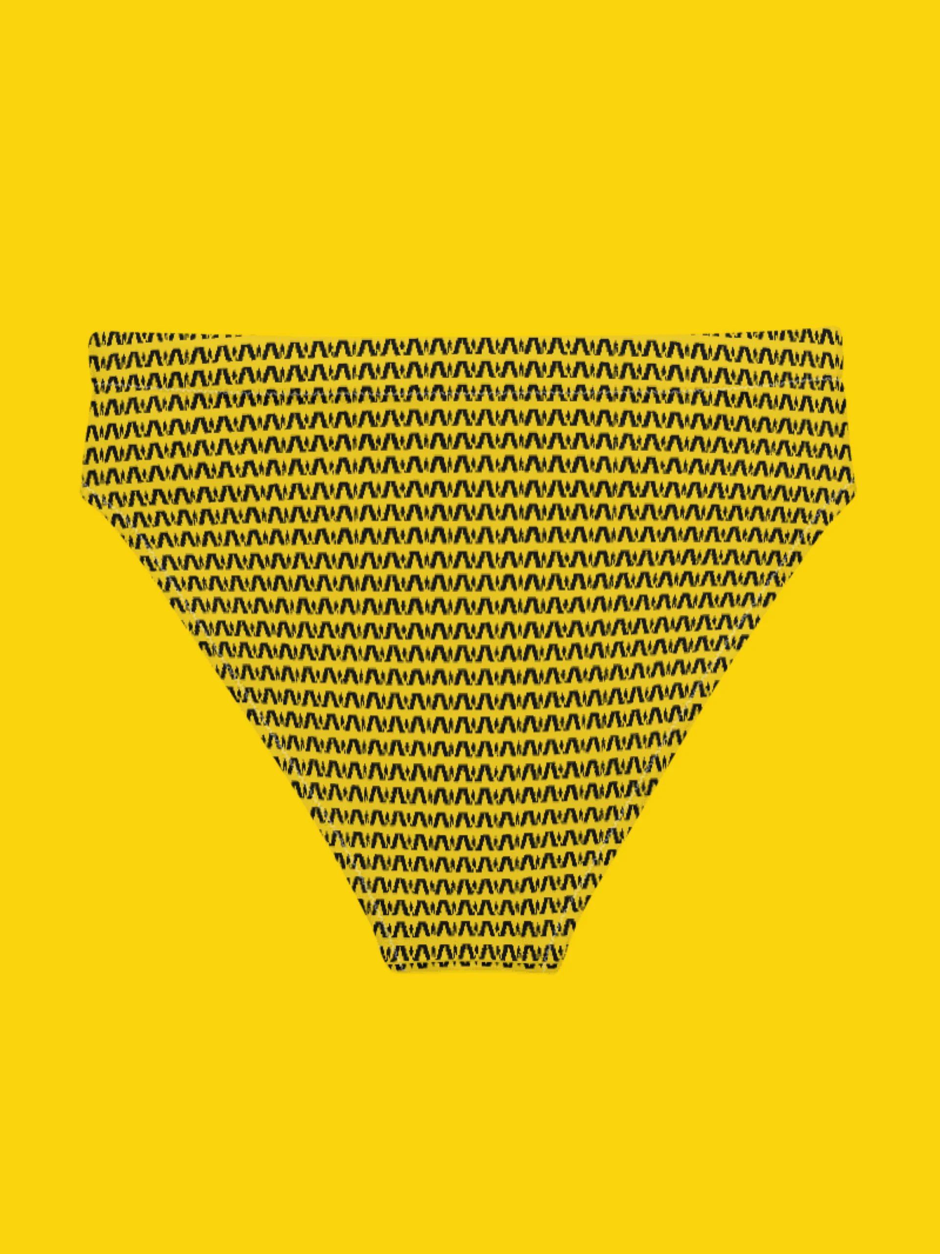 All-Over Print Recycled High Waisted Bikini Bottom, Yellow | WIL Style product image (6)