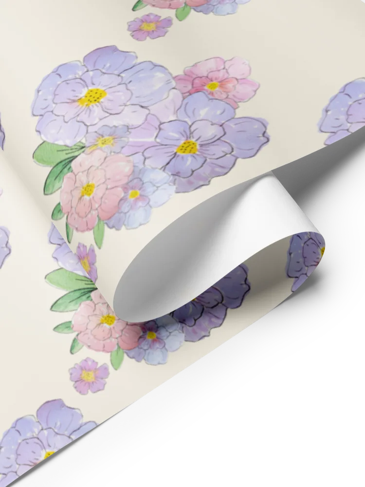 Gingham Blossoms Wrapping Paper Set of 3 Sheets product image (5)