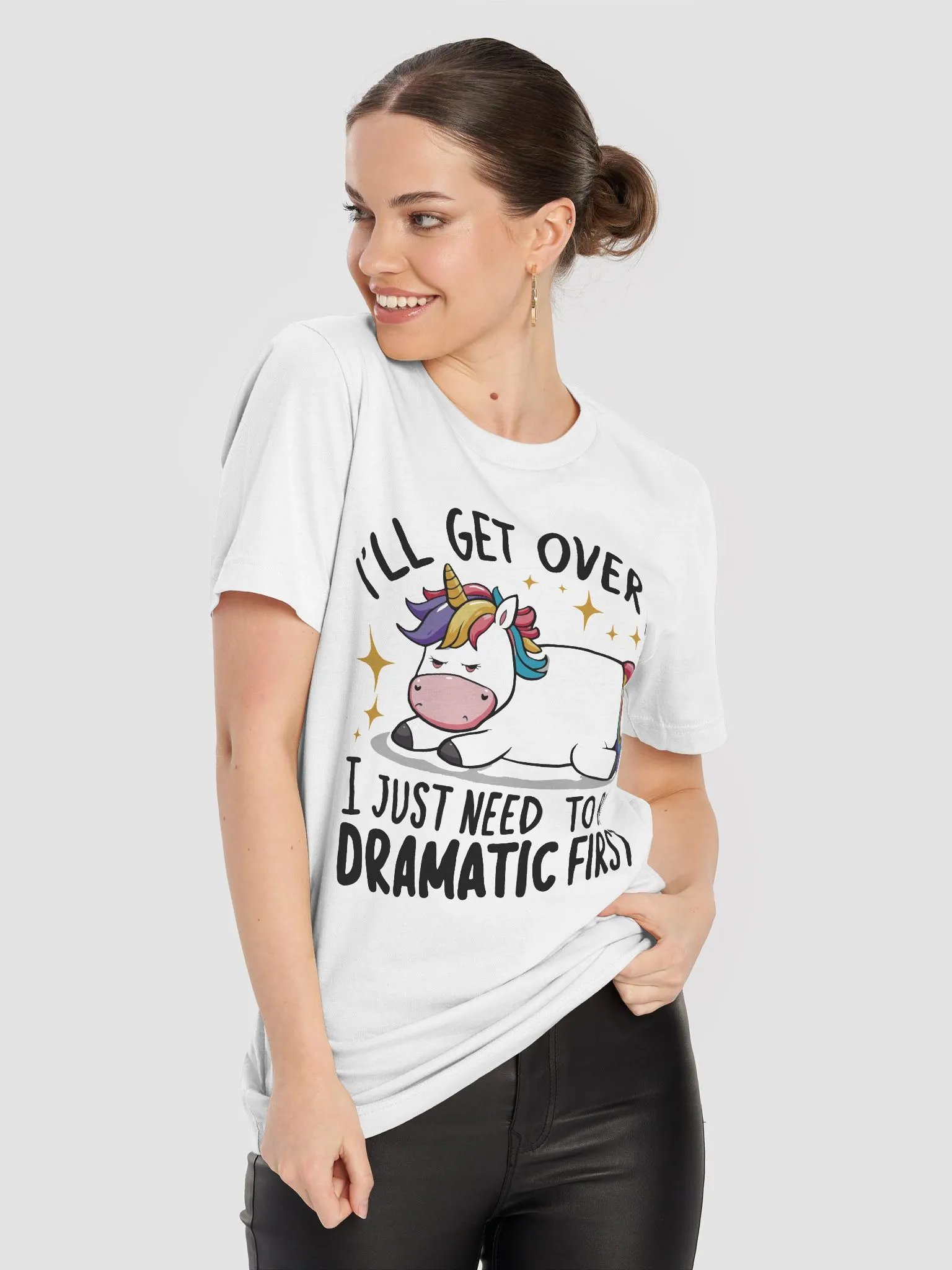 Dramatic Unicorn Supersoft T-Shirt product image (8)