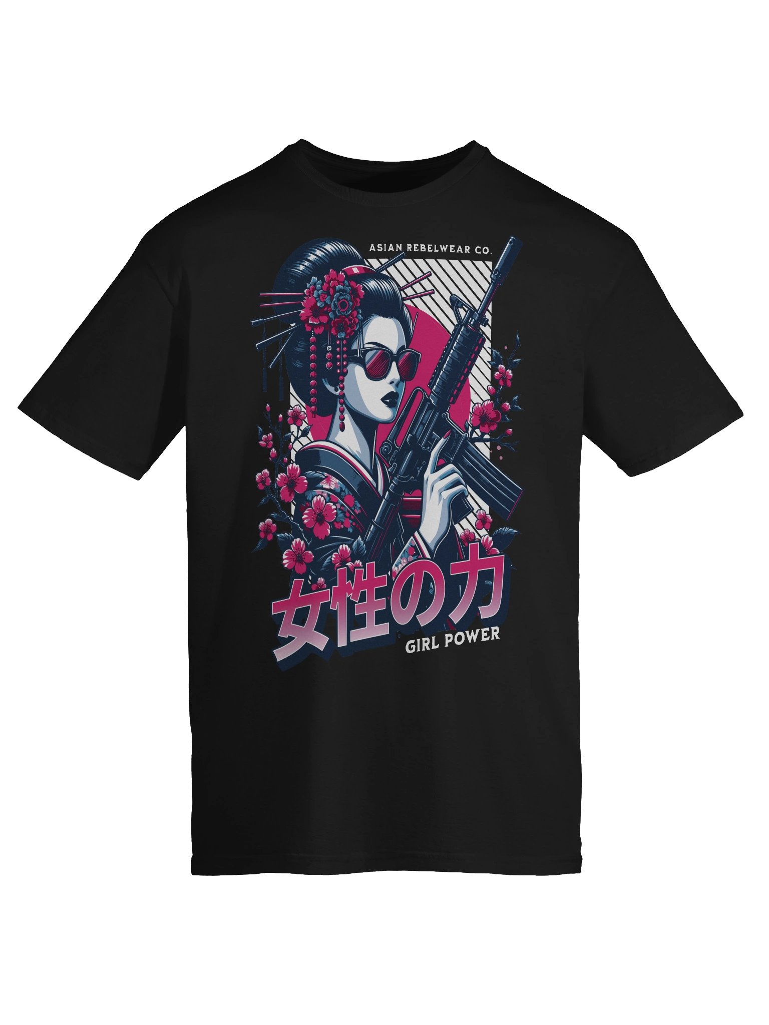 Geisha Girl Power Rifle T-Shirt - Gildan Softstyle product image (6)