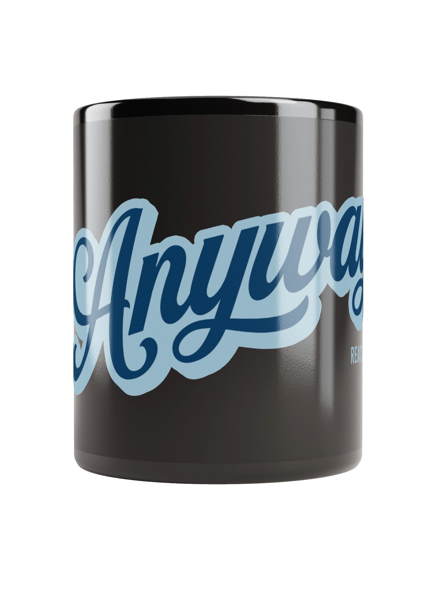 Anyway... Black Mug (blue on blue solid) product image (10)