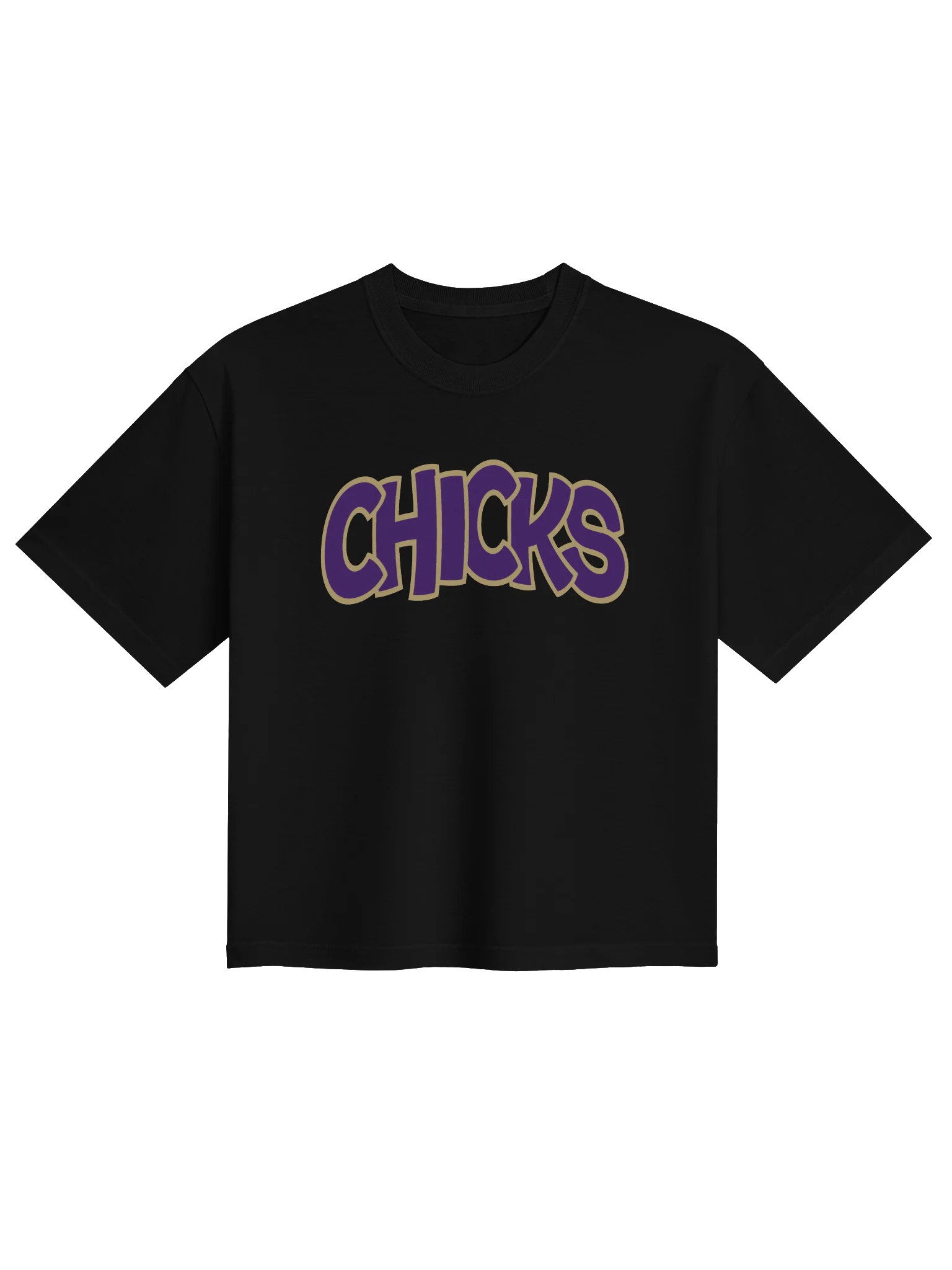 Chickasha Chicks Women's Cropped T-Shirt – Purple & Gold product image (1)