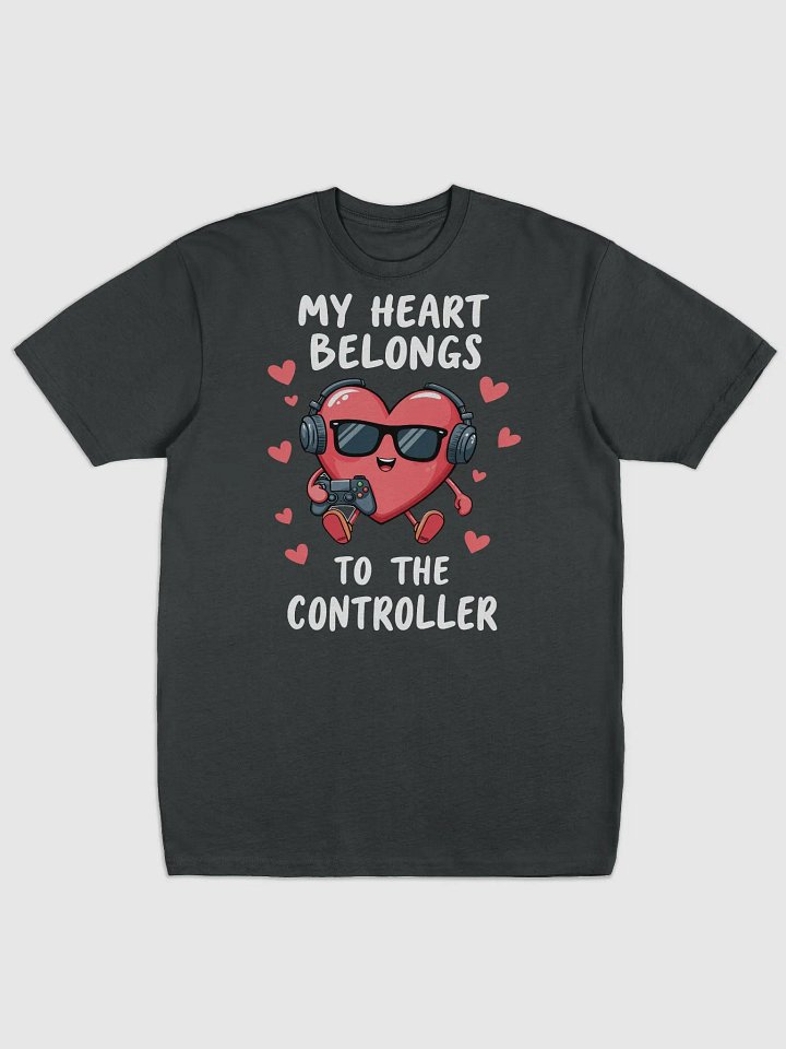 My Heart Belongs to the Controller - Funny Valentine's Gamer T-Shirt product image (1)