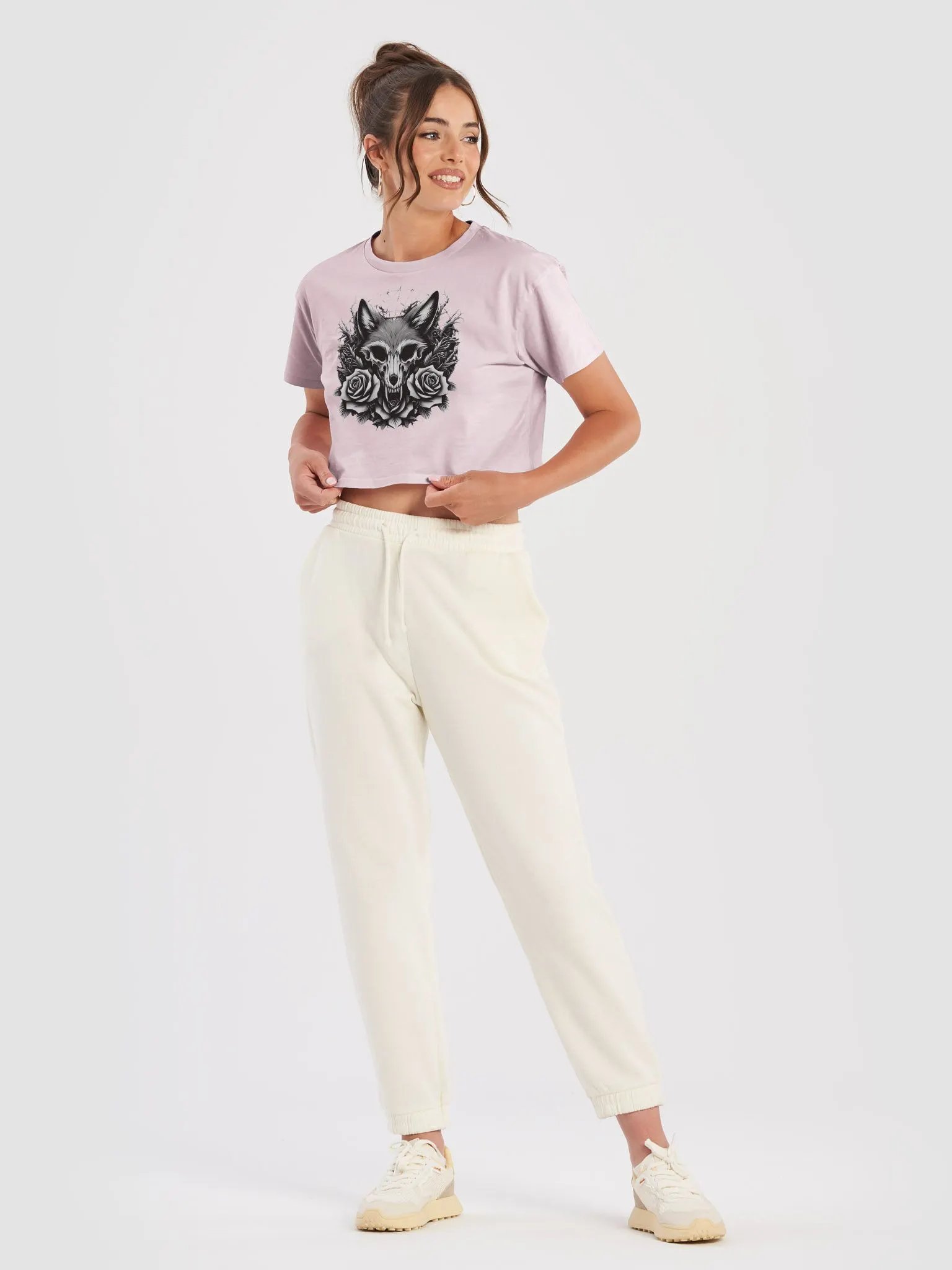 Gothic Fox Skull Crop Top product image (15)