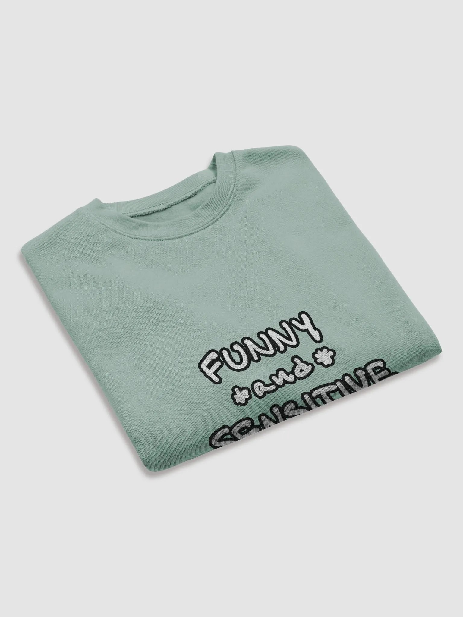 FUNNY *and* SENSITIVE (lined design) women’s fleece crop sweatshirt product image (15)